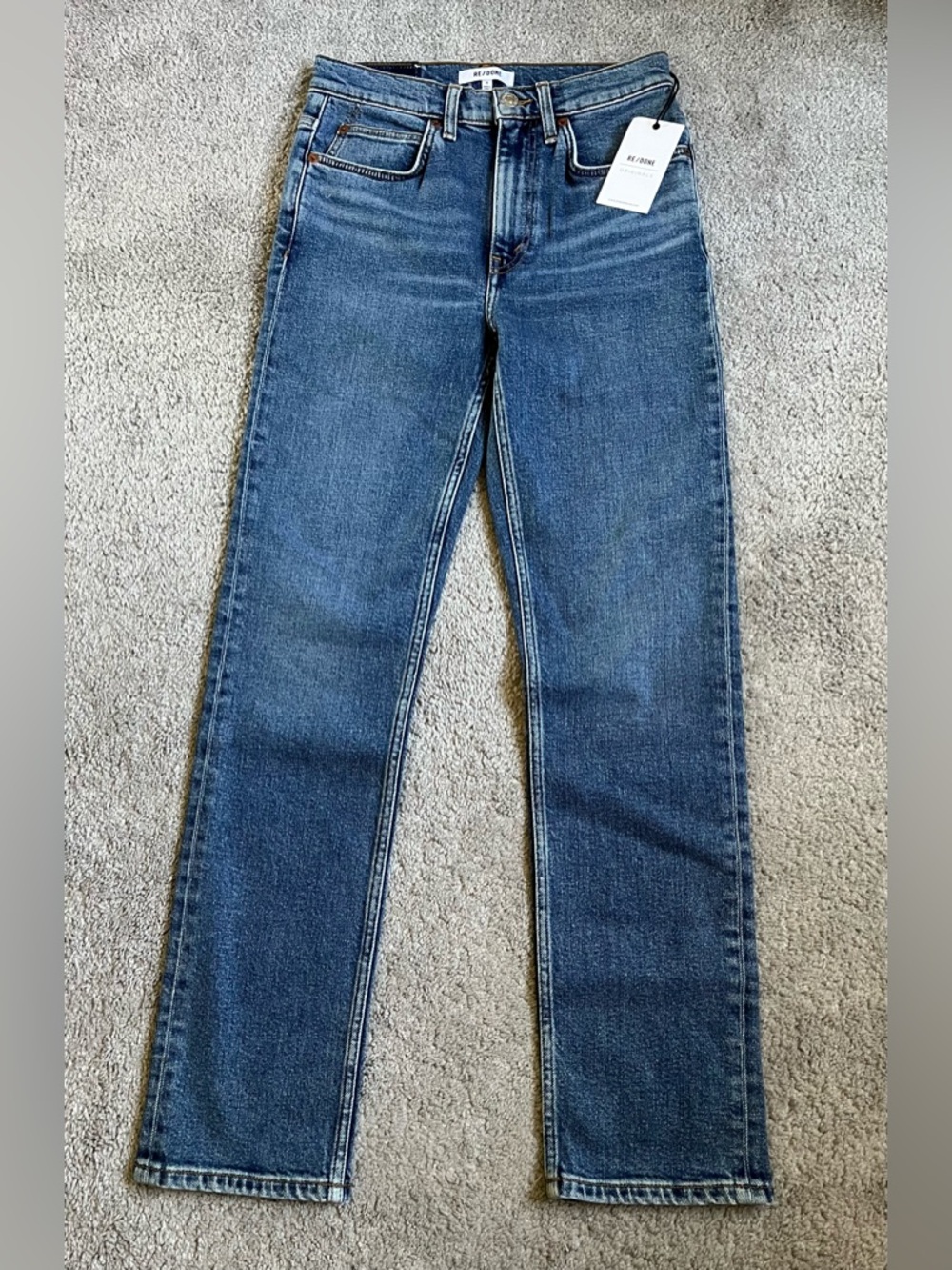 NWT Re/Done High Rise Stove Pipe Womens Jean 26